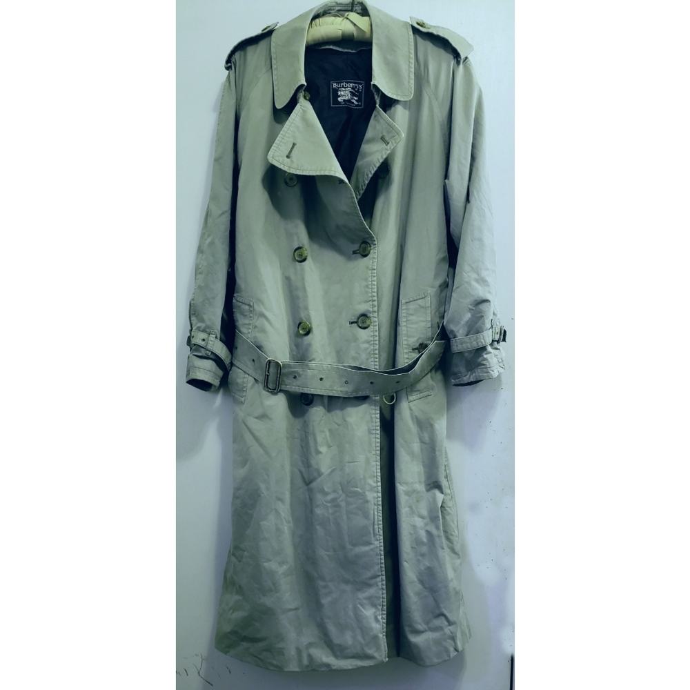 Burberry vintage trench double breasted trench coat with liner 42 Regul…